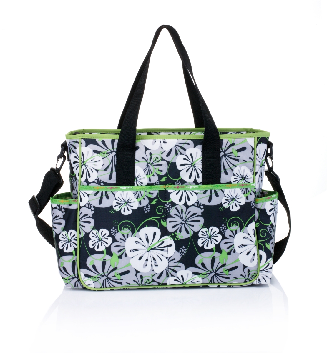 Picture of MKF Collection by Mia K.  MSF-008-LIL Mes Enfants Simplicity Series Lilies Microfiber Baby Bag  Multicolor