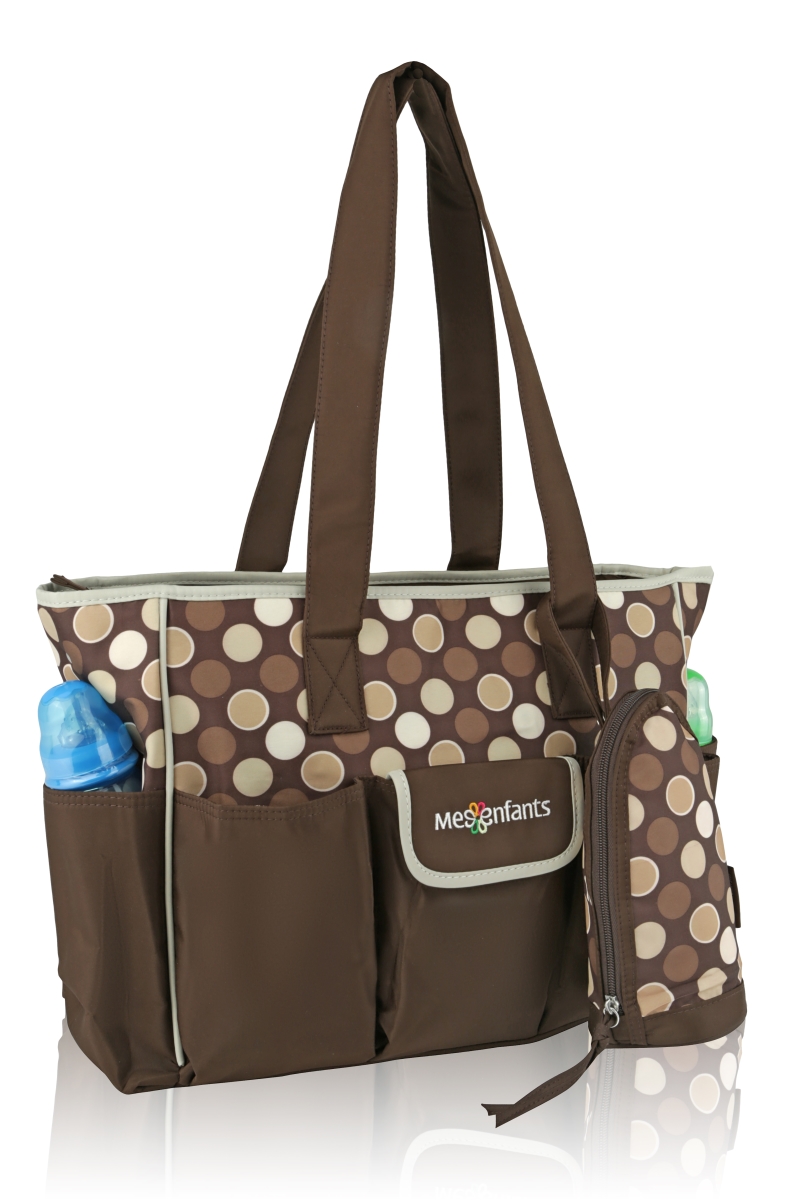 Picture of MKF Collection by Mia K.  MSF-017-BR Mes Enfants Simplicity Series Marcel Microfiber Baby Bag  Brown