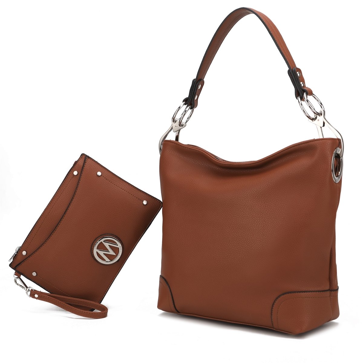 MKF-SL-X660COG Viviana Vegan Leather Womens Hobo Bag by Mia K with Wristlet  2 pieces -  MKF Collection by Mia K.