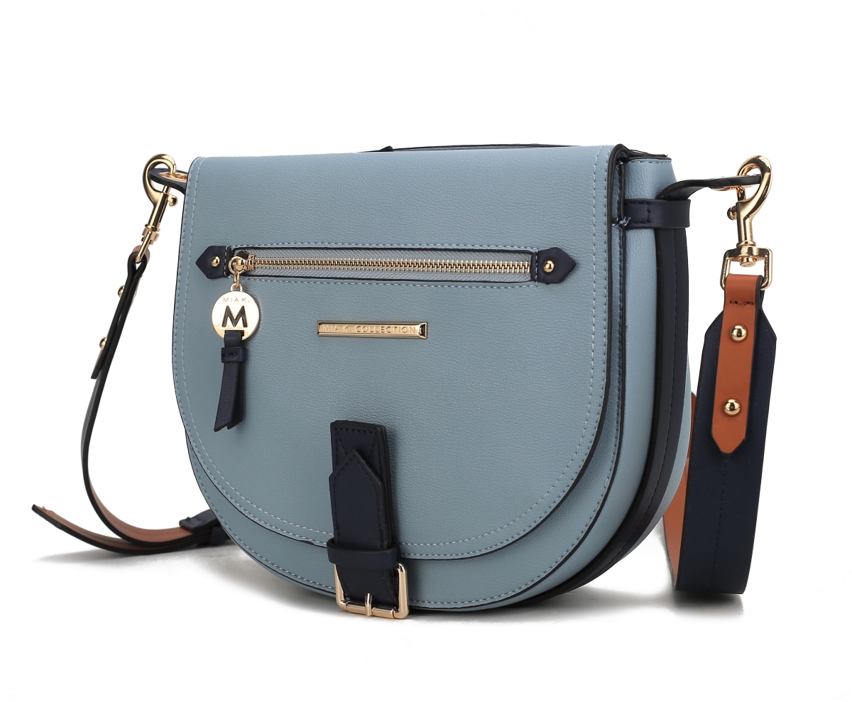 Picture of MKF Collection by Mia K. MKF-L108DM Drew Vegan Leather Color Block Womens Shoulder Bag by Mia K