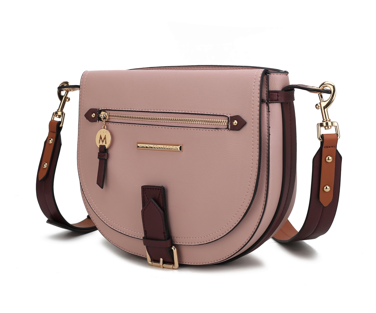 Picture of MKF Collection by Mia K. MKF-L108MV Drew Vegan Leather Color Block Womens Shoulder Bag by Mia K