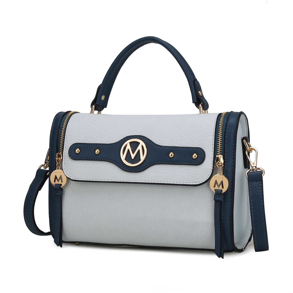 Picture of MKF Collection by Mia K. MKF-CB-X735BBLU Sabrina Color Block Shoulder Bag