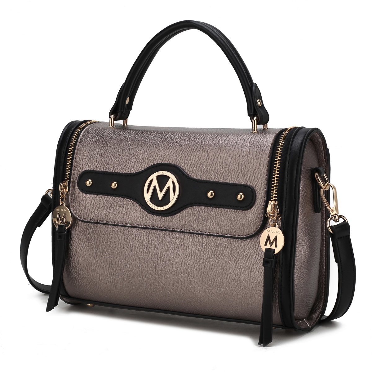Picture of MKF Collection by Mia K. MKF-CB-X735PW Sabrina Color Block Shoulder Bag