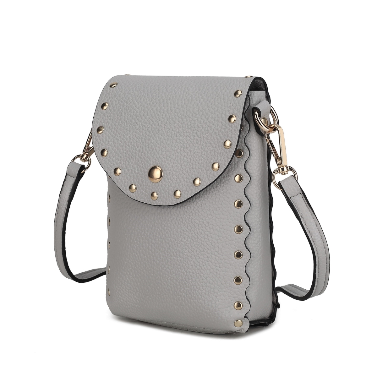 Picture of MKF Collection by Mia K. MKF-87411GRY Filomena Vegan Leather Womens Crossbody