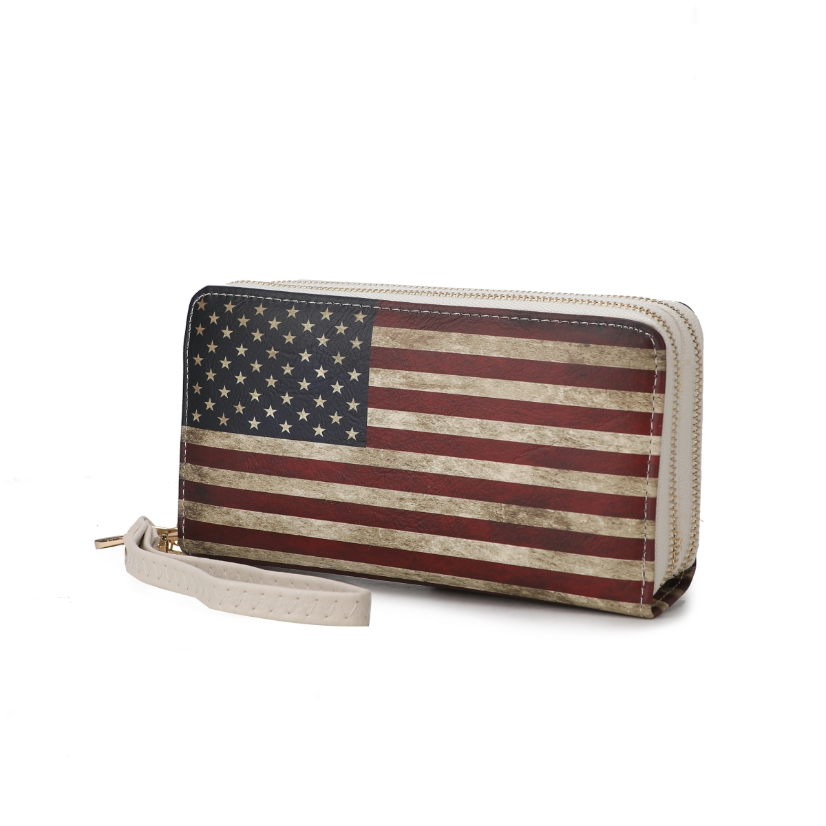 Picture of MKF Collection by Mia K. MKF-FG7470BG Uriel Vegan Leather Womens FLAG Wristlet Wallet