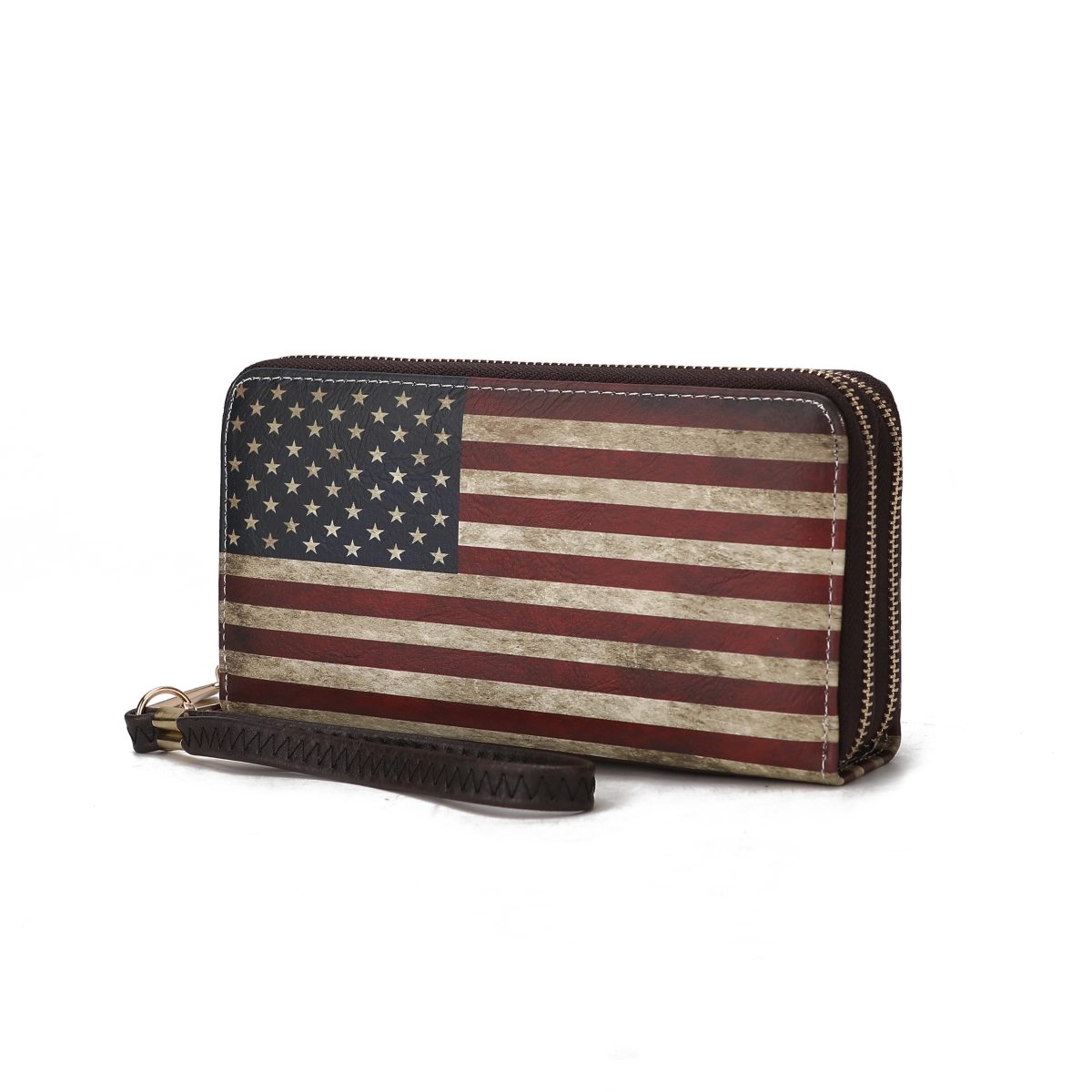 Picture of MKF Collection by Mia K. MKF-FG7470CH Uriel Vegan Leather Womens FLAG Wristlet Wallet