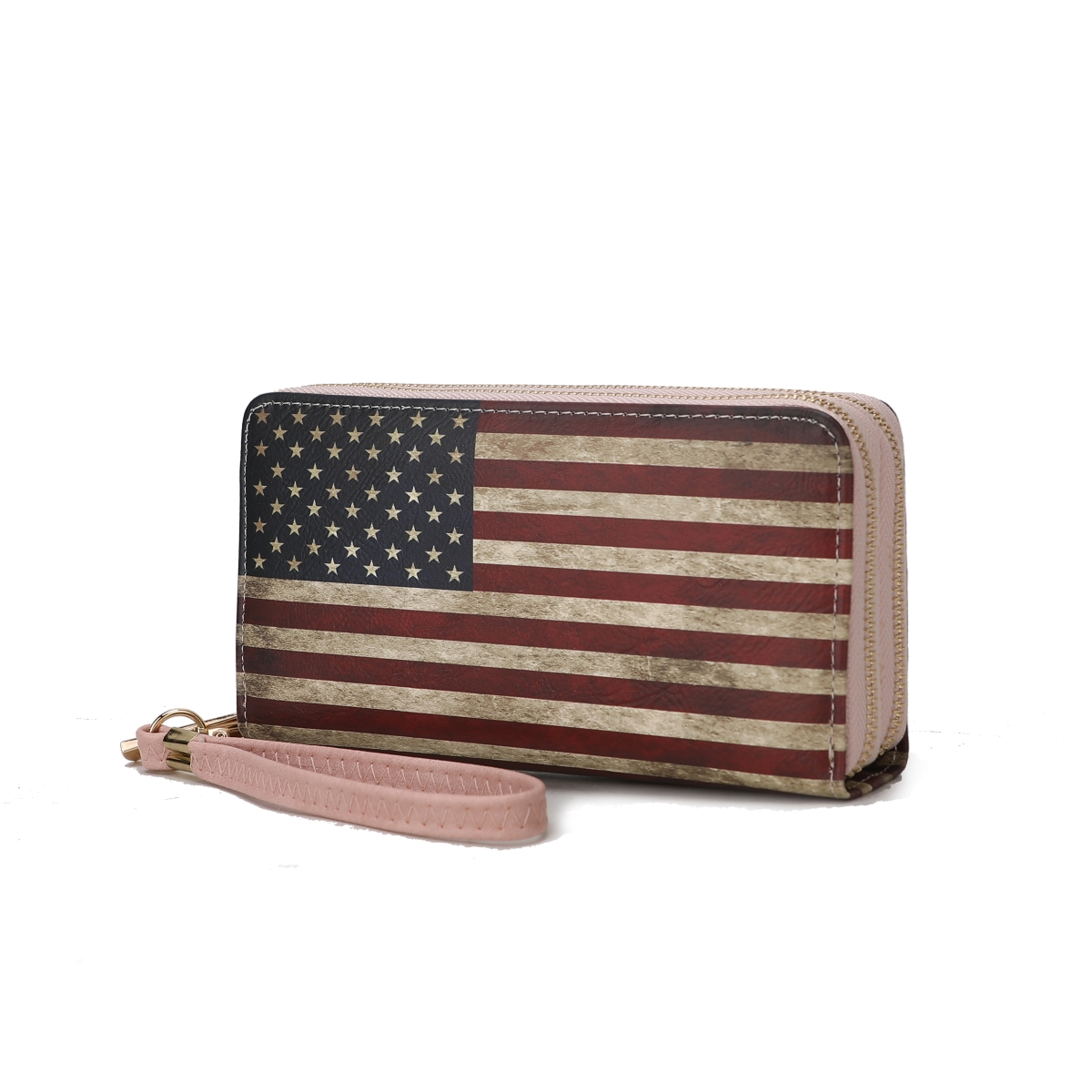 Picture of MKF Collection by Mia K. MKF-FG7470RPK Uriel Vegan Leather Womens FLAG Wristlet Wallet