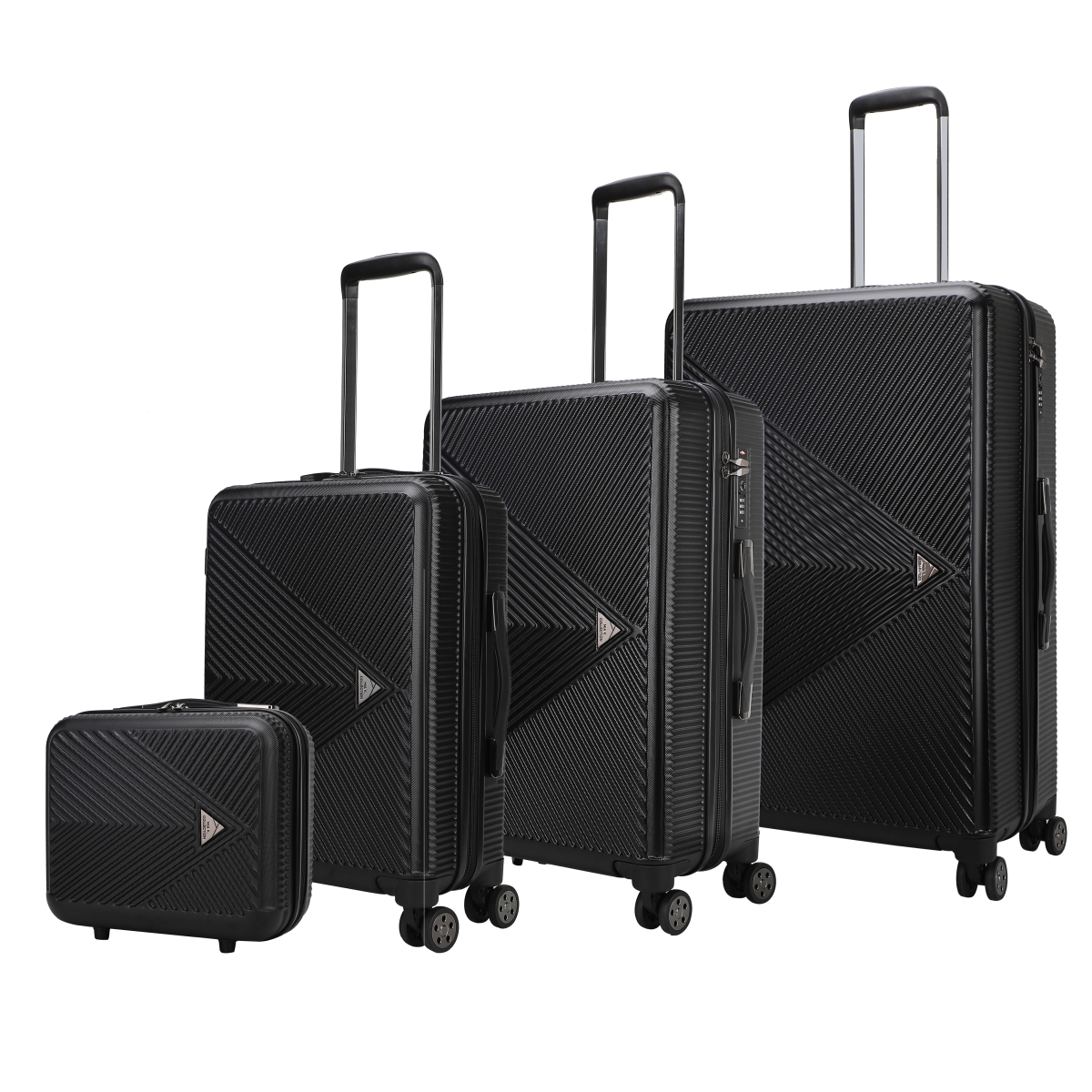 Picture of MKF Collection by Mia K. MKF-F204BK-4 Felicity Luggage Set by Mia K- 4-piece set
