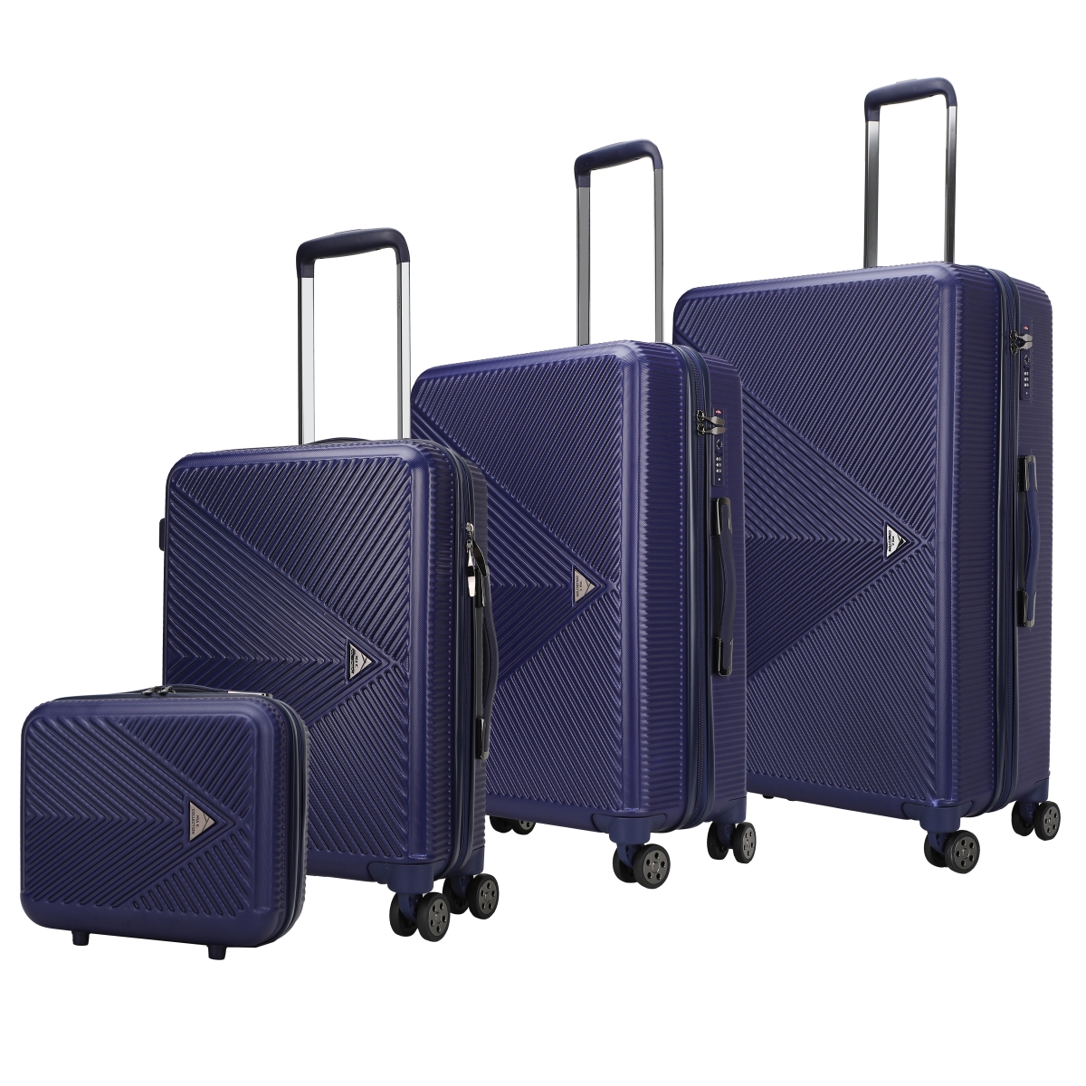 Picture of MKF Collection by Mia K. MKF-F204NV-4 Felicity Luggage Set by Mia K- 4-piece set