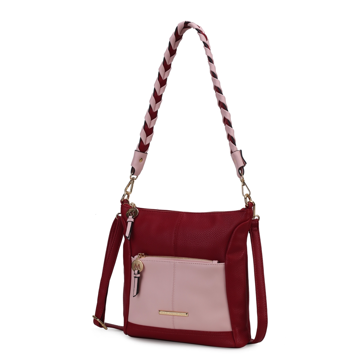 Nala Vegan Color-block Leather Womens Shoulder Bag -  Lotes, LO3013849