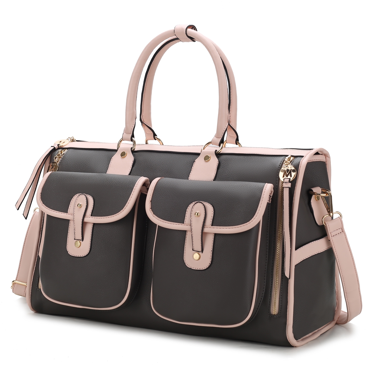 MKF-X804CRC Genevieve Color Block Vegan Leather Womens Duffle Handbag -  MKF Collection by Mia K.