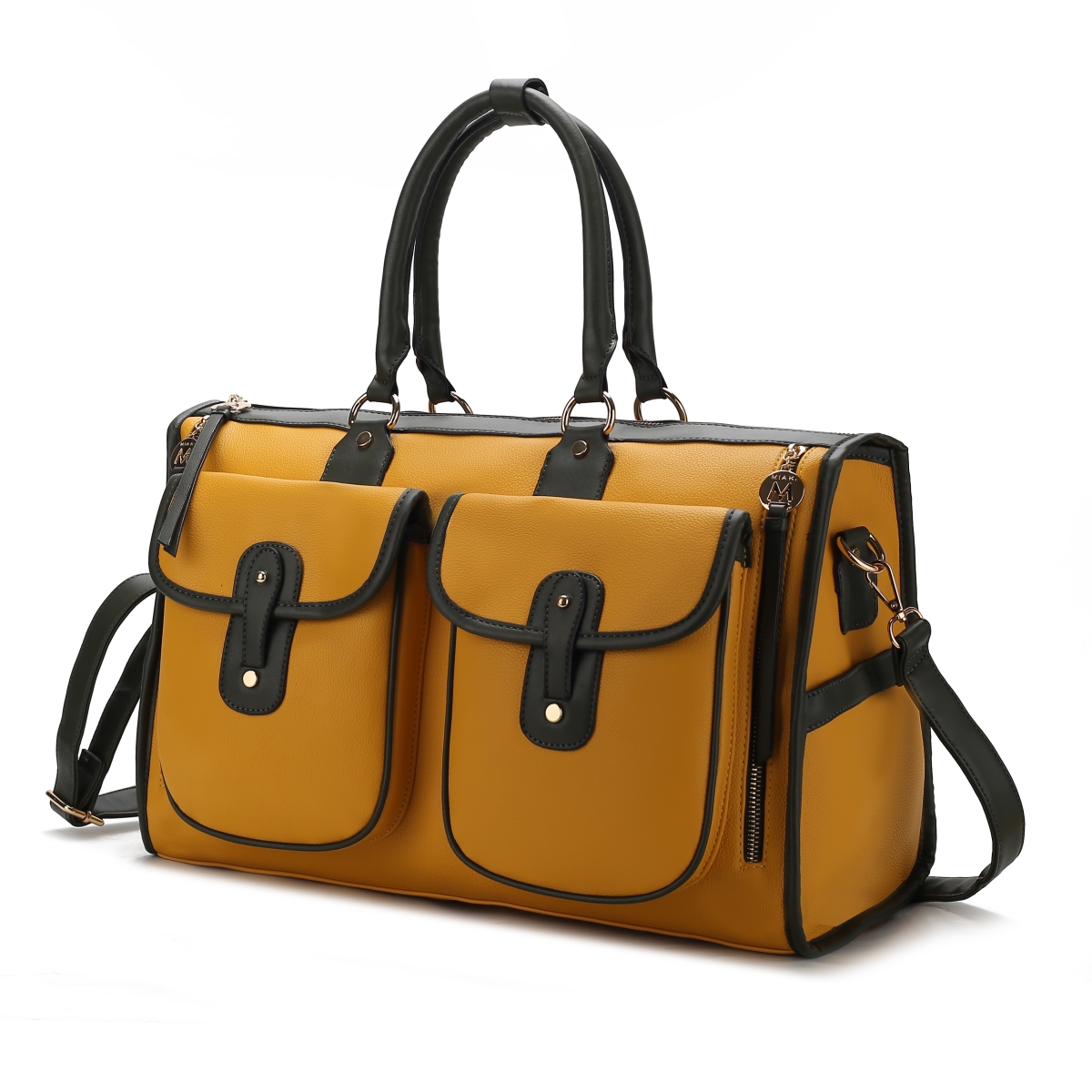 MKF-X804MS Genevieve Color Block Vegan Leather Womens Duffle Handbag -  MKF Collection by Mia K.