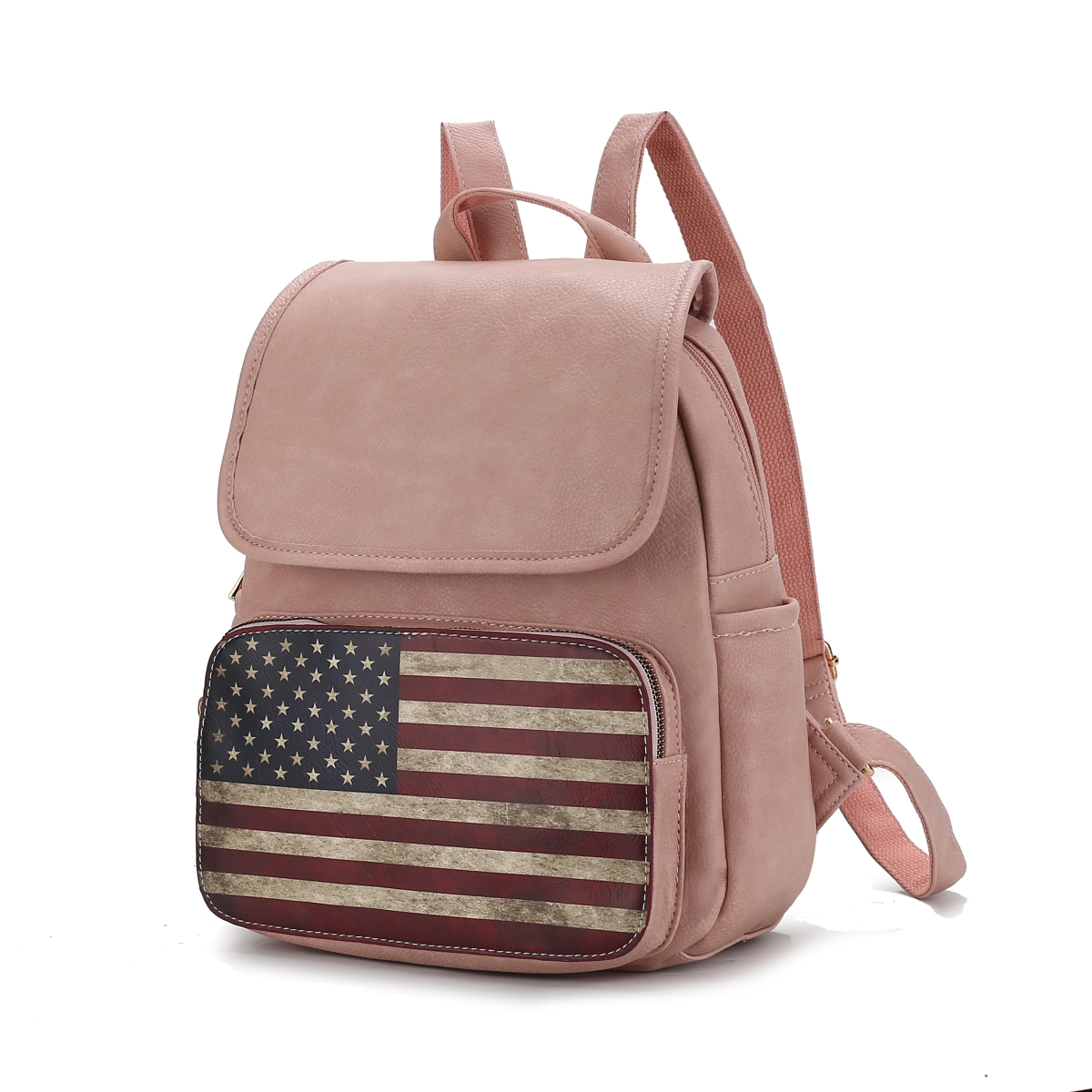Picture of MKF Collection by Mia K. MKF-FG7409RPK Regina Printed Flag Vegan Leather Womens Backpack