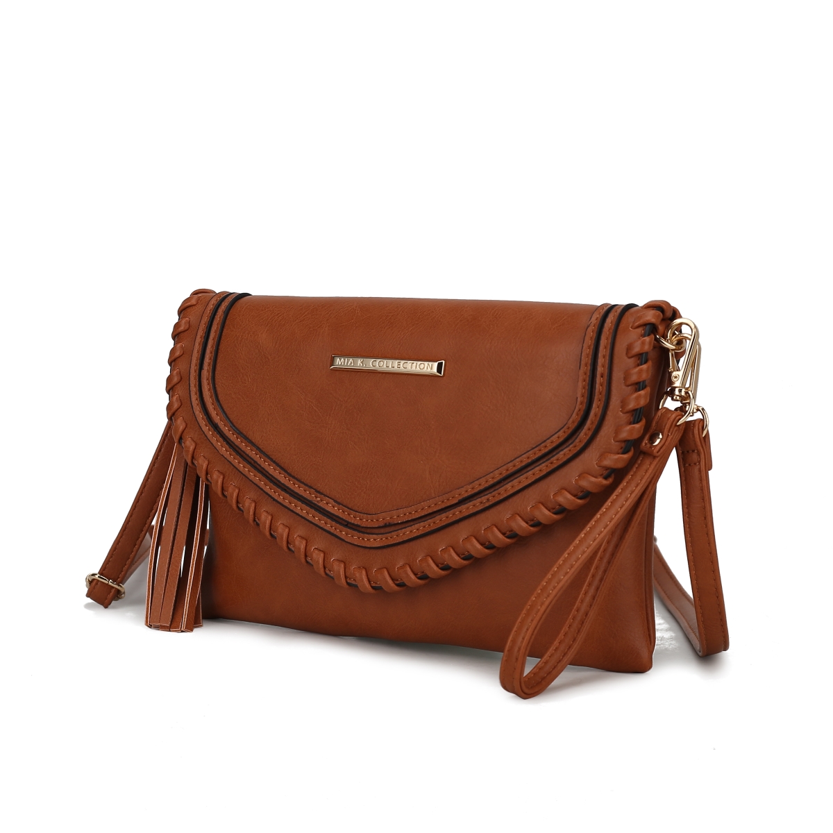 Picture of MKF Collection by Mia K. MKF-L171BR Remi Vegan Leather Womens Shoulder Handbag