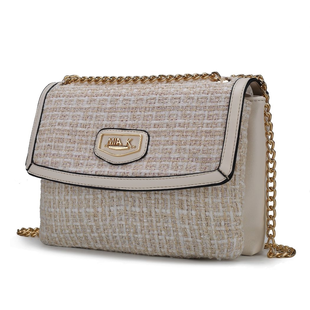 Picture of MKF Collection by Mia K. MKF-X756GL Mackenzie Tweed Womens Shoulder Handbag