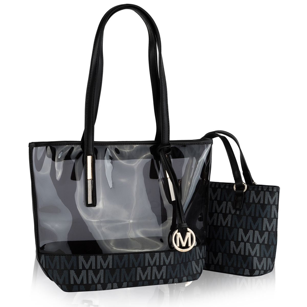 Picture of MKF Collection by Mia K. MKF-MU6393BK Tayla Vegan Leather Women&apos;s Tote Handbag 2 pcs