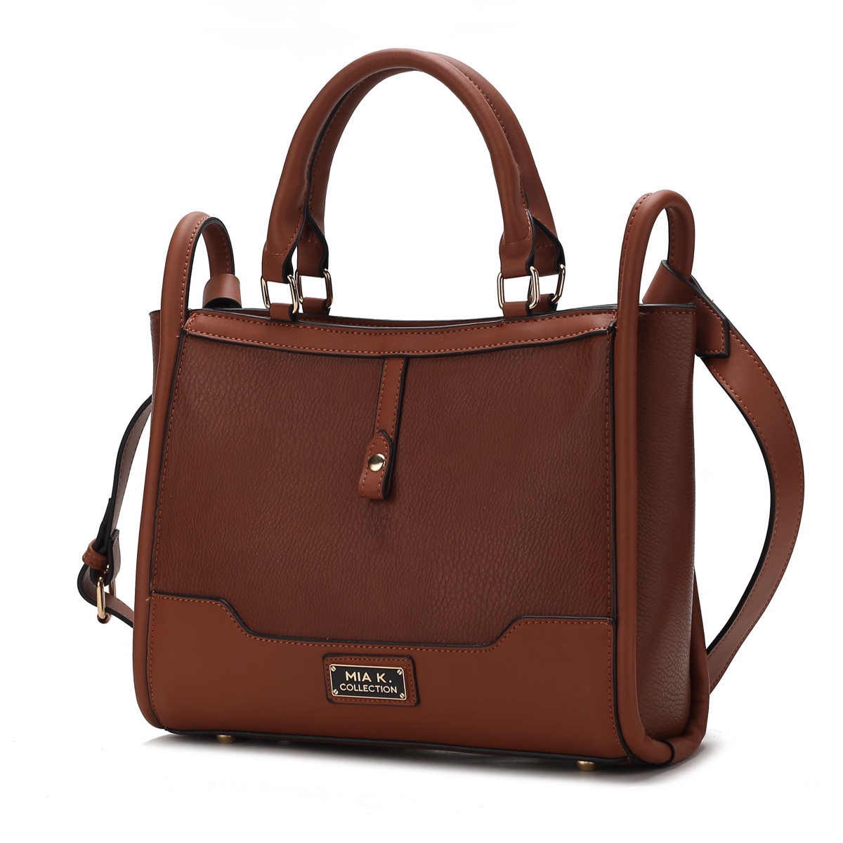 Picture of MKF Collection by Mia K. MKF-L173BR Melody Vegan Leather Women&apos;s Tote Handbag