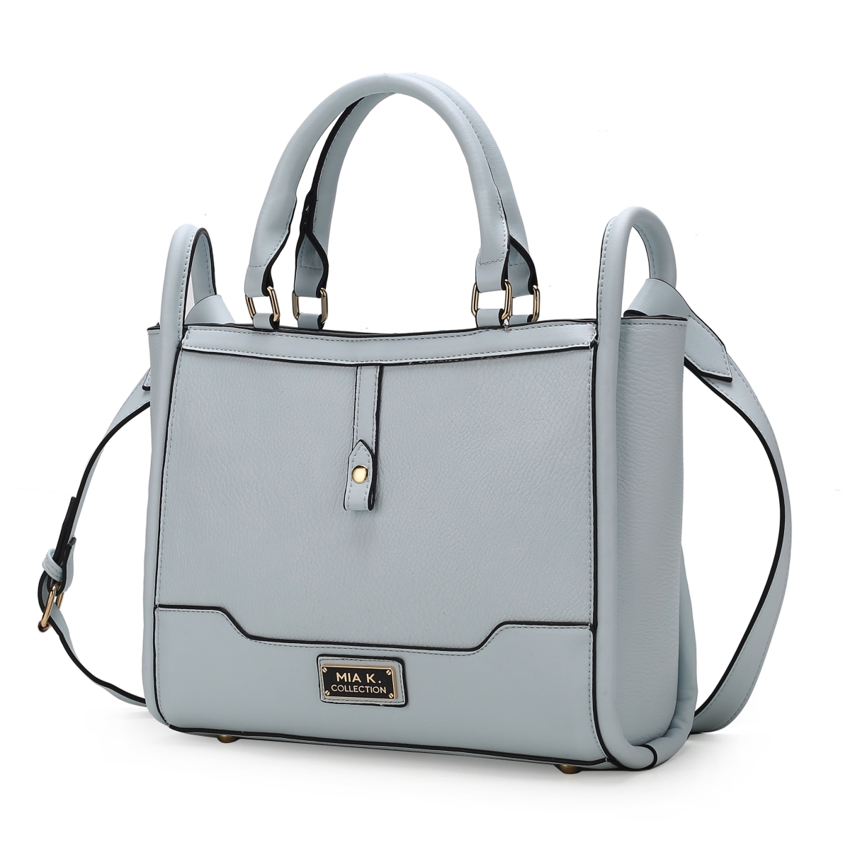 Picture of MKF Collection by Mia K. MKF-L173LBLU Melody Vegan Leather Women&apos;s Tote Handbag