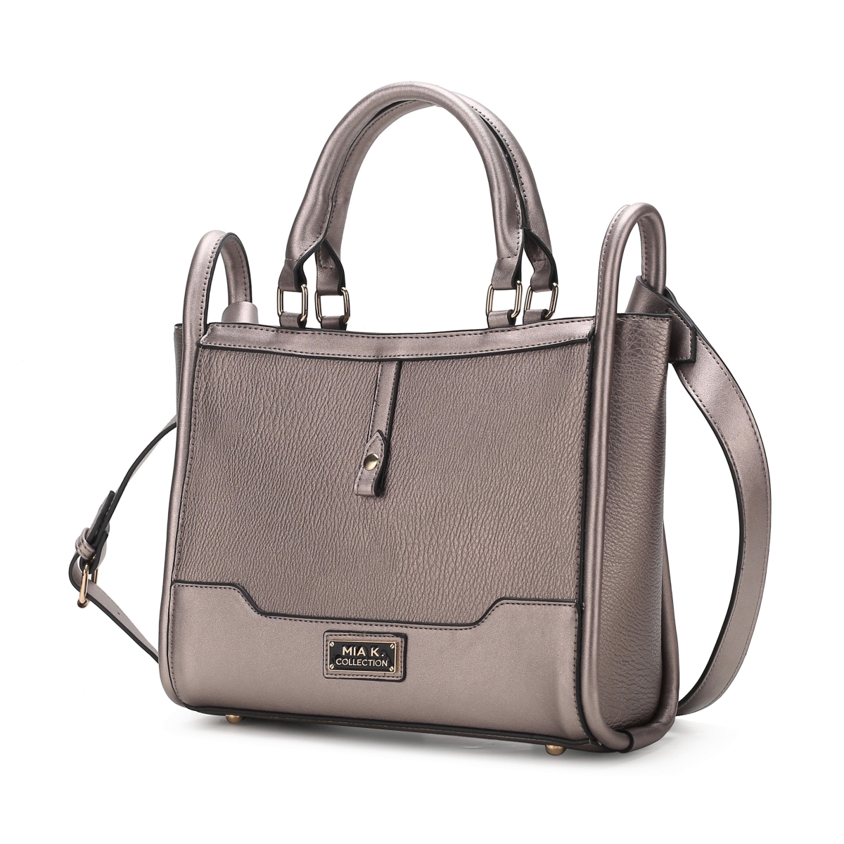 Picture of MKF Collection by Mia K. MKF-L173PW Melody Vegan Leather Women&apos;s Tote Handbag