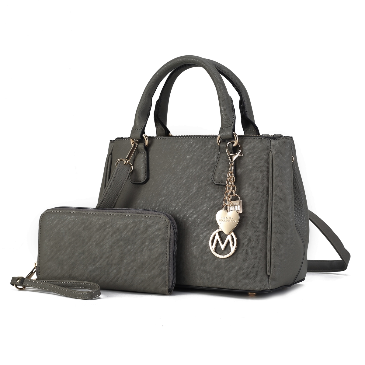 MKF-L176CRC Ruth Vegan Leather Women's Satchel Handbag with Wallet 2 pcs -  MKF Collection by Mia K.