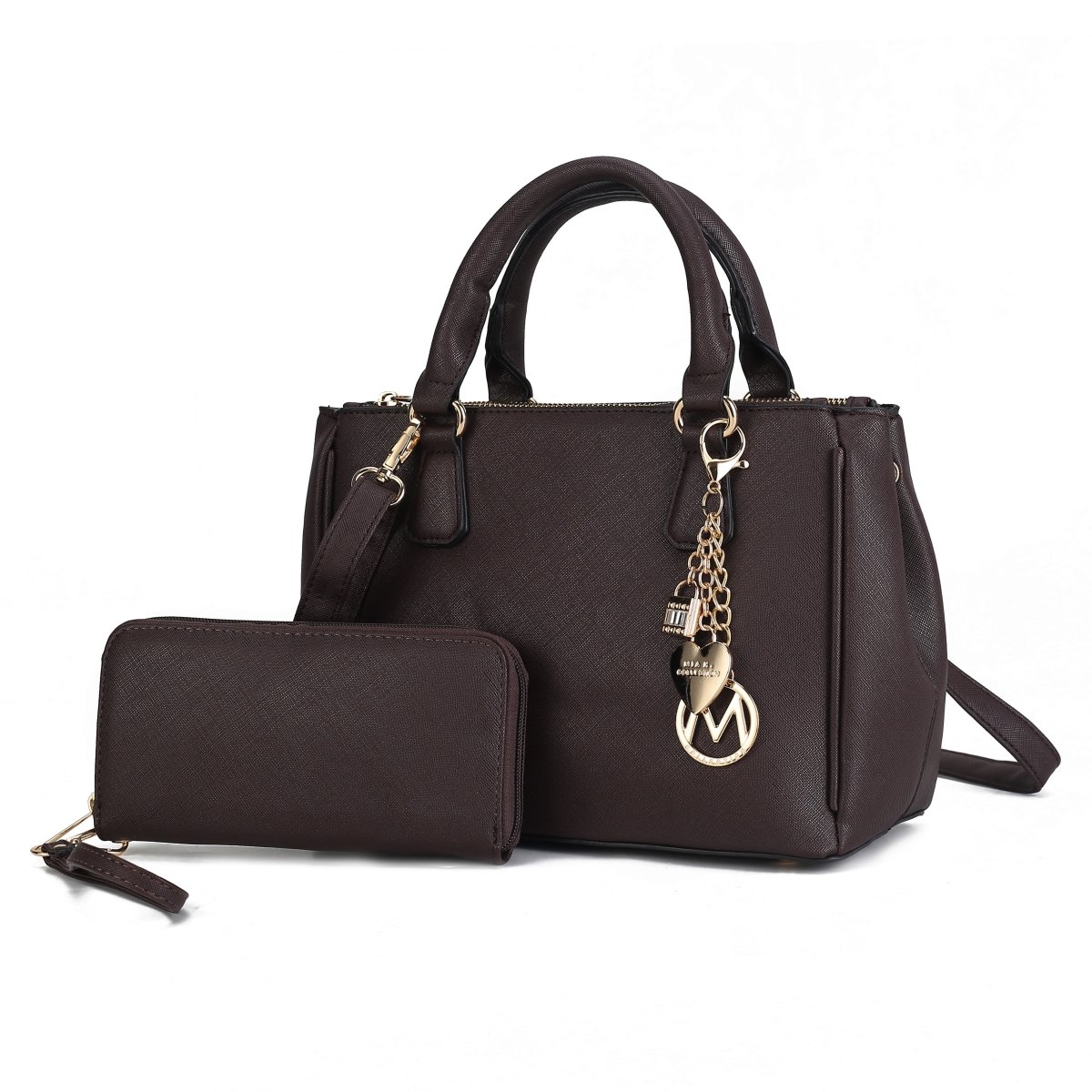 MKF-L176COF Ruth Vegan Leather Women's Satchel Handbag with Wallet 2 pcs -  MKF Collection by Mia K.