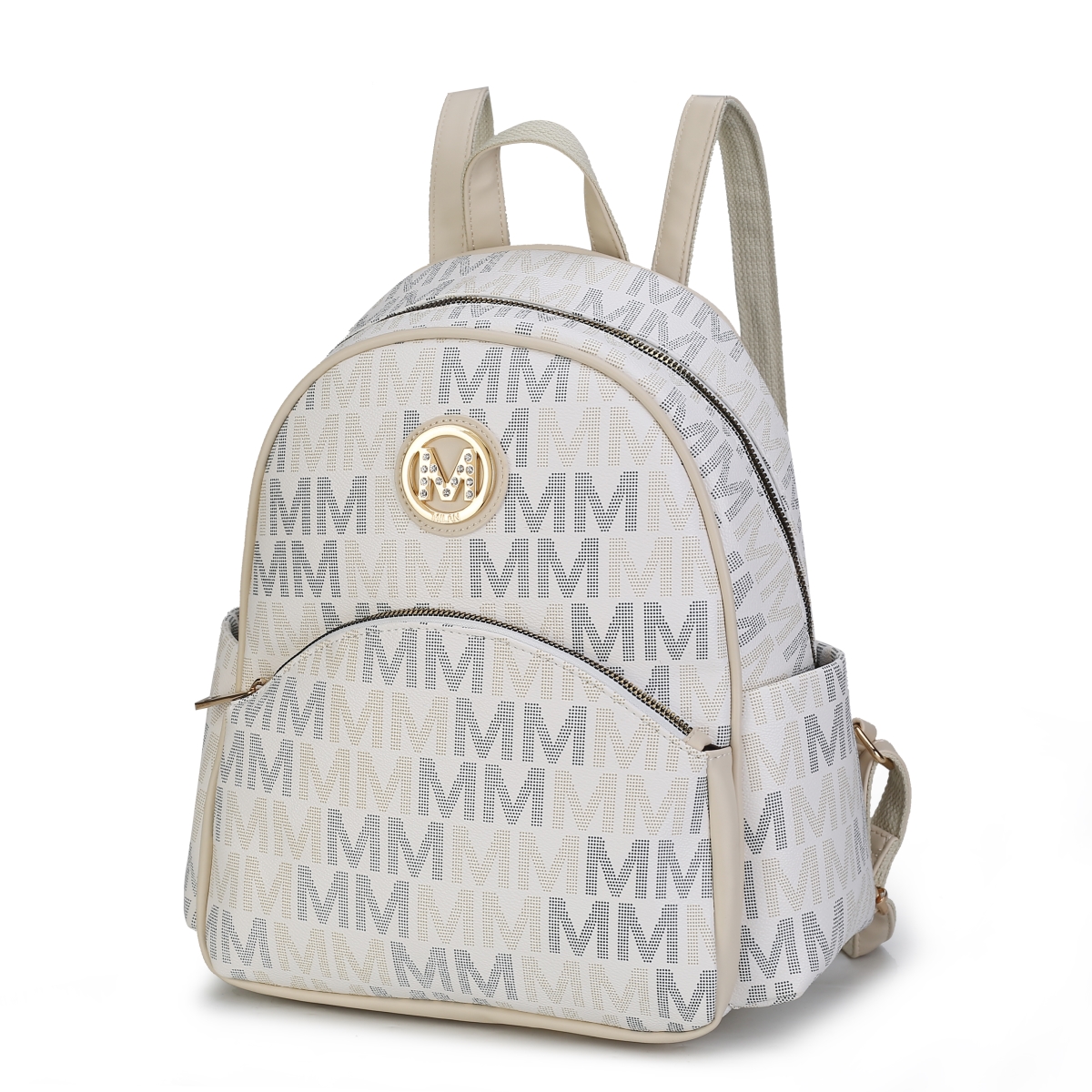 MKF-MU6423WH Palmer Vegan Leather Signature logo-print Womens Backpack -  MKF Collection by Mia K.