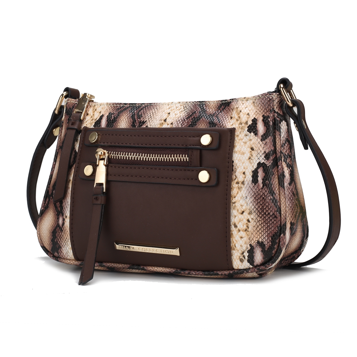 MKF-SNK-X418COF Essie Snake Embossed Vegan Leather Women's Crossbody Handbag -  MKF Collection by Mia K.