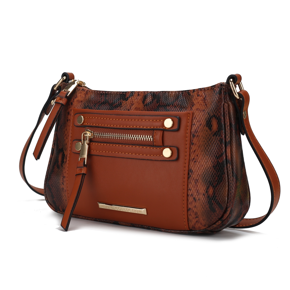 MKF-SNK-X418COG Essie Snake Embossed Vegan Leather Women's Crossbody Handbag -  MKF Collection by Mia K.