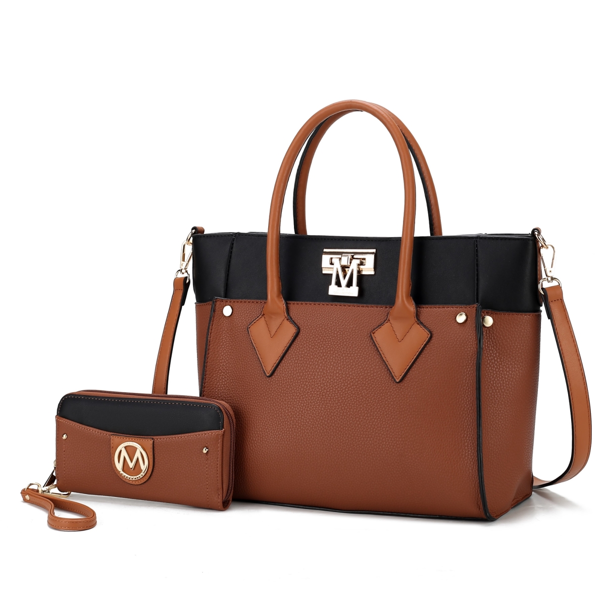 MKF-L154COG Brynlee Color-Block Vegan Leather Womens Tote Bag -  MKF Collection by Mia K.