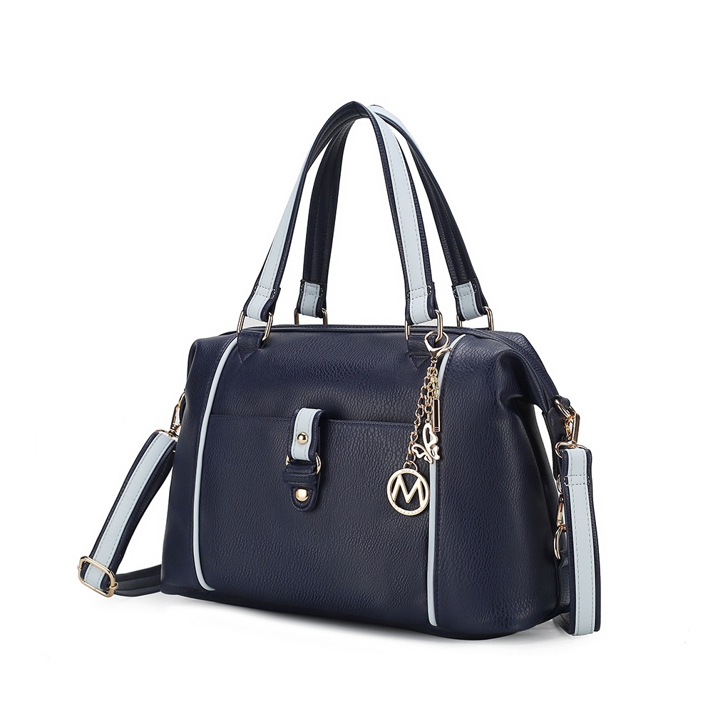 MKF-X416NV-LBLU Opal Lightweight Satchel Bag -  MKF Collection by Mia K.