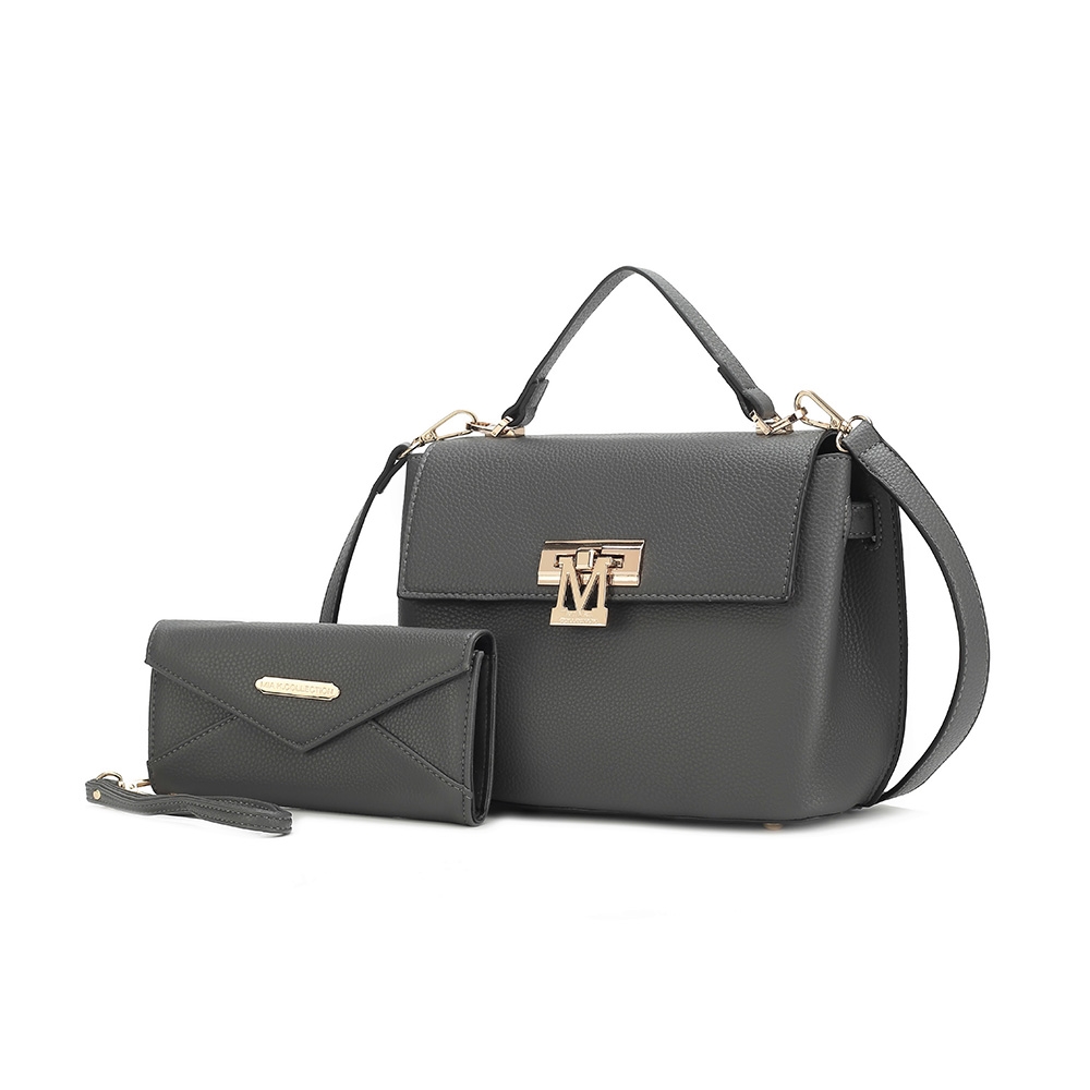 MKF-L133CRC Hadley Vegan Leather Womens Satchel Bag with Wristlet Wallet -  MKF Collection by Mia K.