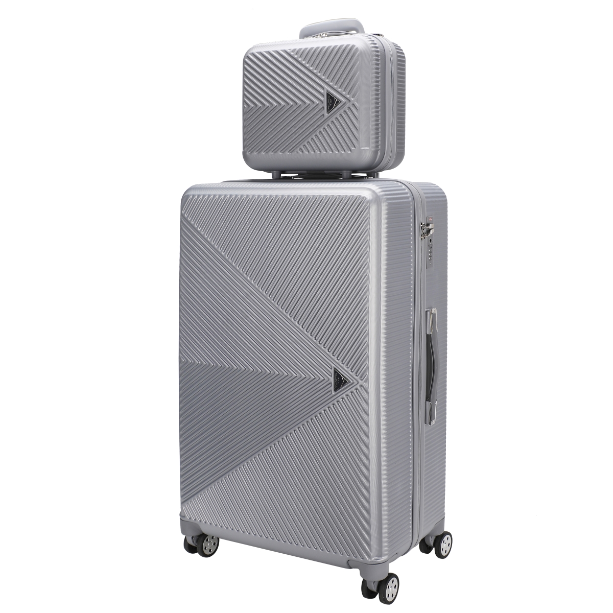 Picture of MKF Collection by Mia K. MKF-F204SL-M-S Felicity Carry-on Hardside Spinner and Cosmetic Case Set