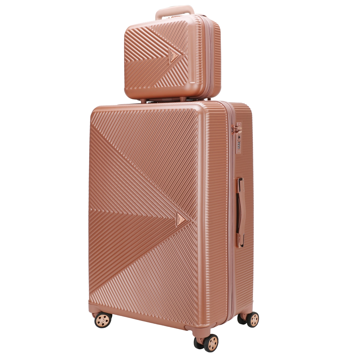 Picture of MKF Collection by Mia K. MKF-F204RGL-M-S Felicity Carry-on Hardside Spinner and Cosmetic Case Set