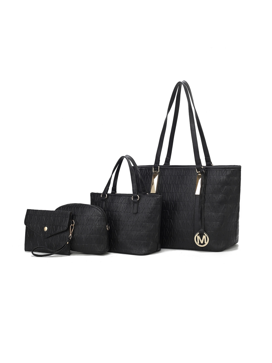 Picture of MKF Collection by Mia K. MKF-HM1508BK Arya Signature Womens Tote Bag by Mia K.