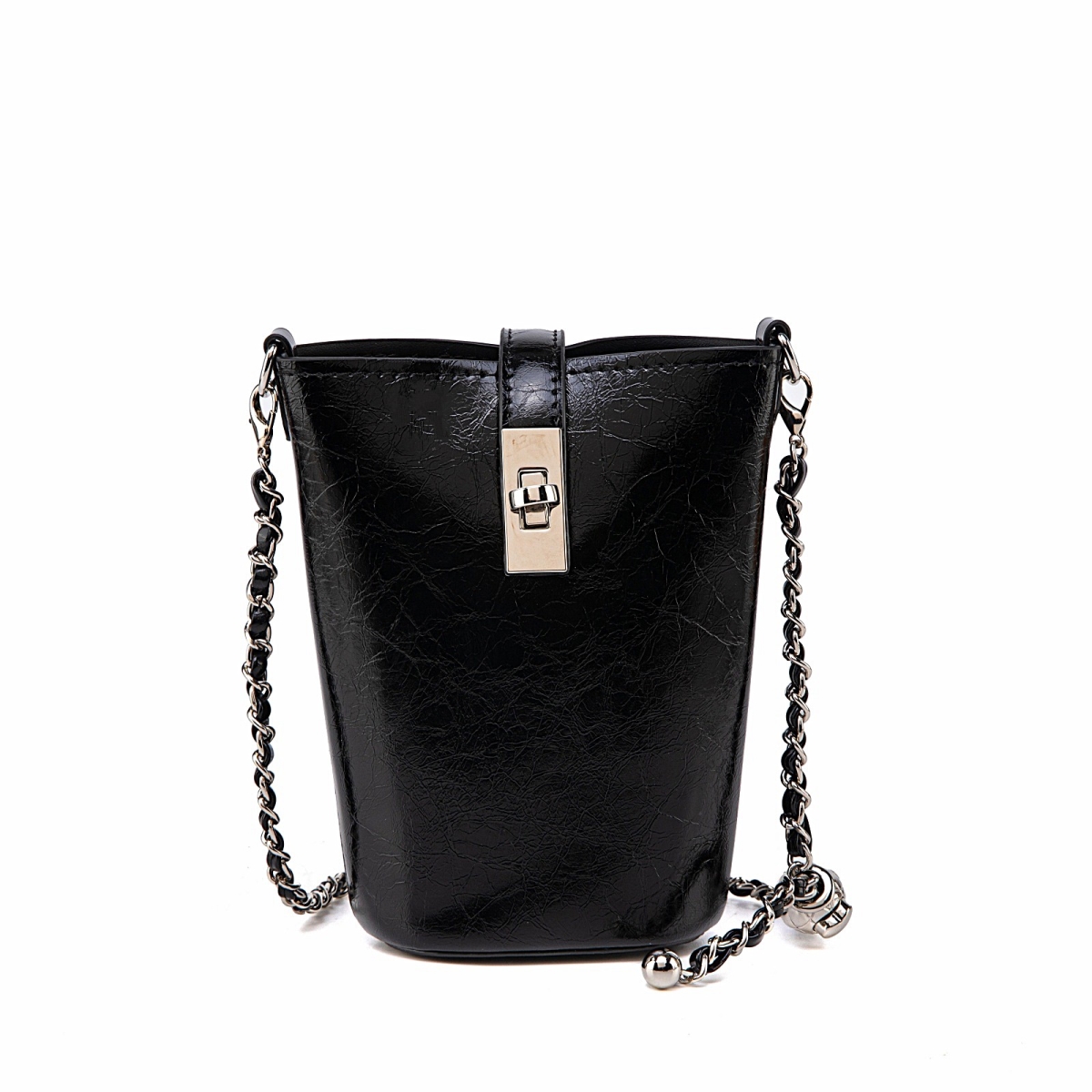 JMR-J104BK JOMOR by Mia Womens Evelina Bucket Bag  Vegan Leather Crossbody Bag