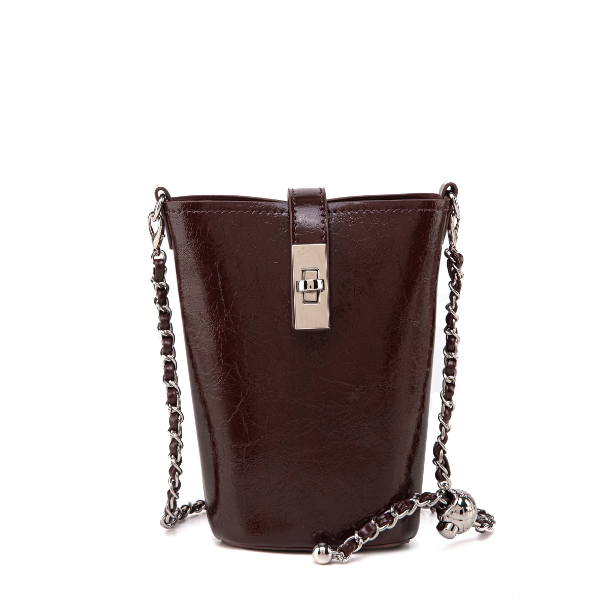 JMR-J104CF JOMOR by Mia Womens Evelina Bucket Bag  Vegan Leather Crossbody Bag