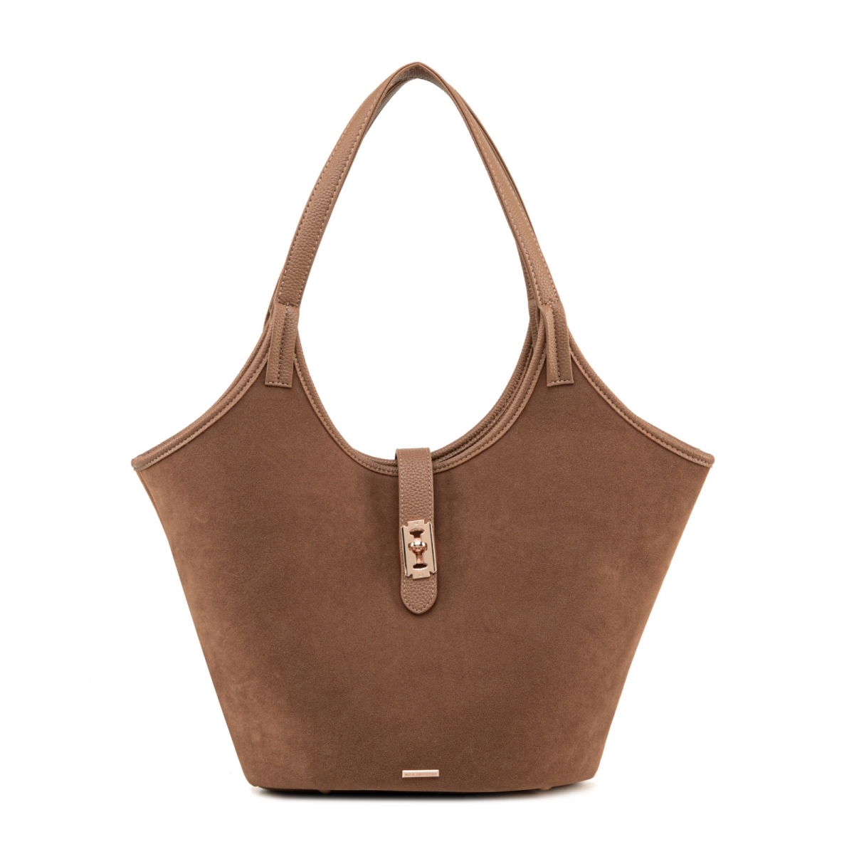 JMR-J107BR JOMOR by Mia Women's Joyce Hobo Bag Vegan Leather Handbag Tote Bag Purse