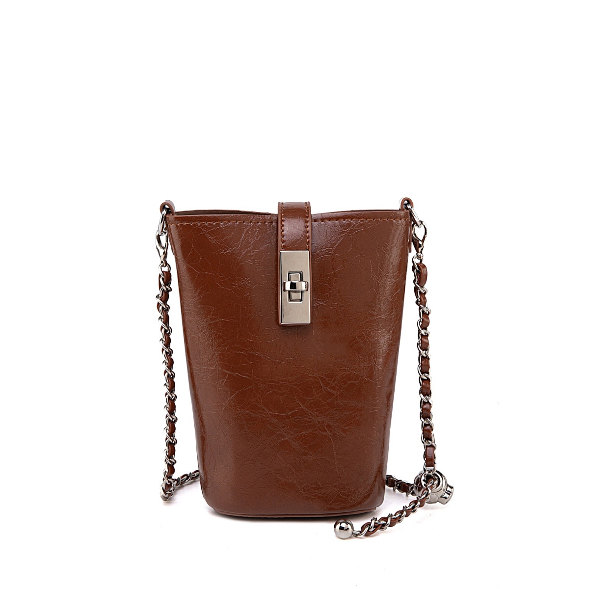 JMR-J104CG JOMOR by Mia Womens Evelina Bucket Bag  Vegan Leather Crossbody Bag