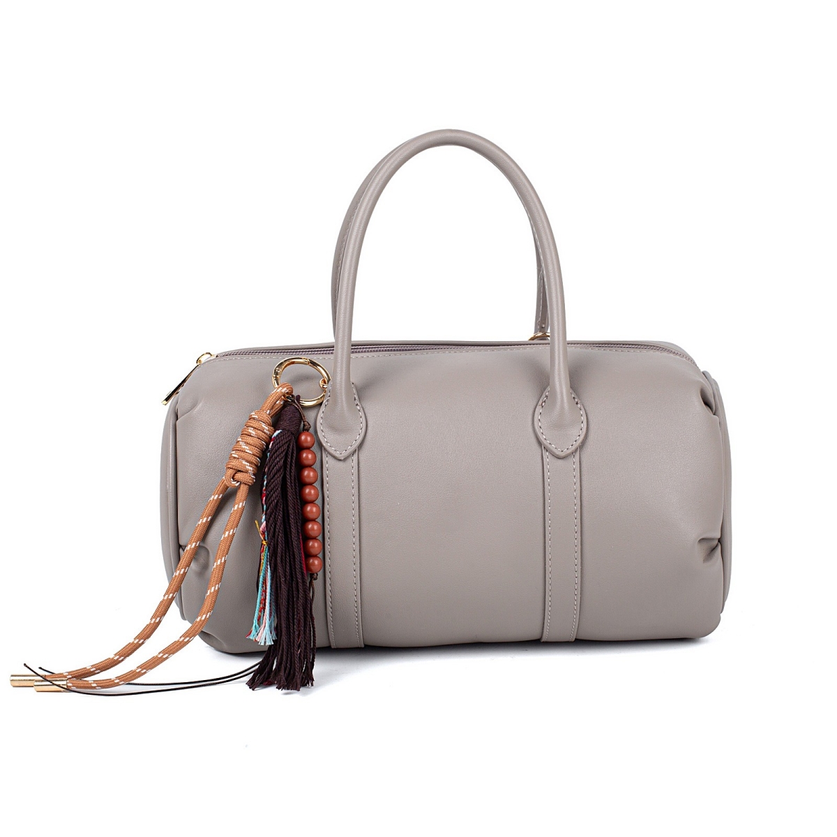 JMR-J110GY JOMOR by Mia Women's Margot Satchel Bag Vegan Leather Handbag Tote Bag Purse