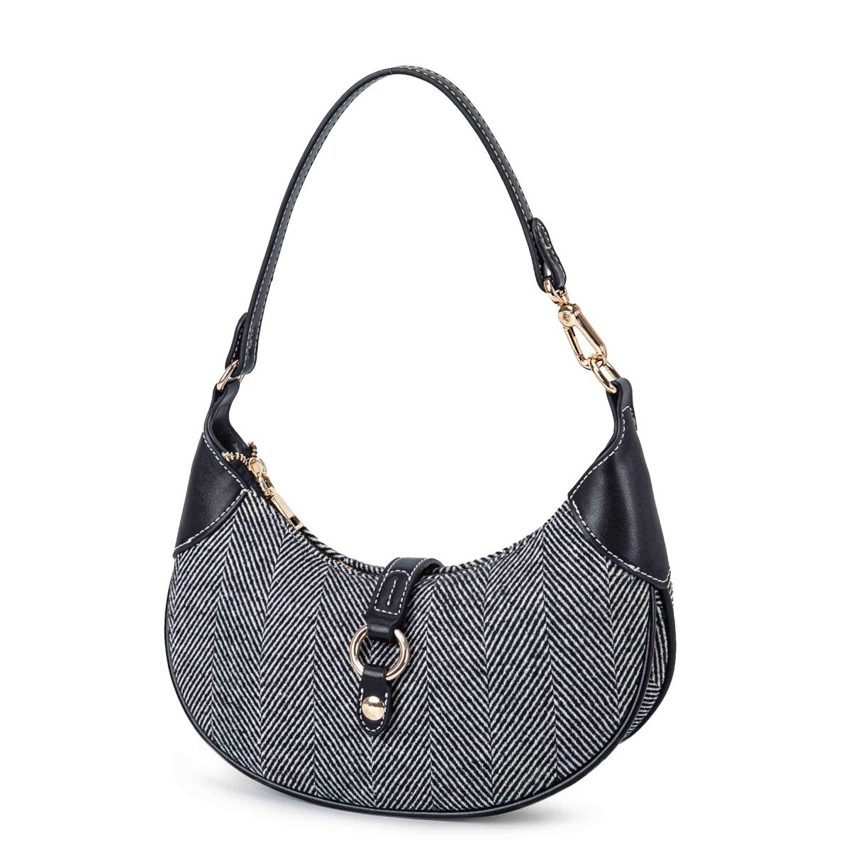 JMR-HBN-L565BK Mire Womens Shoulder Bag Vegan Leather Handbag
