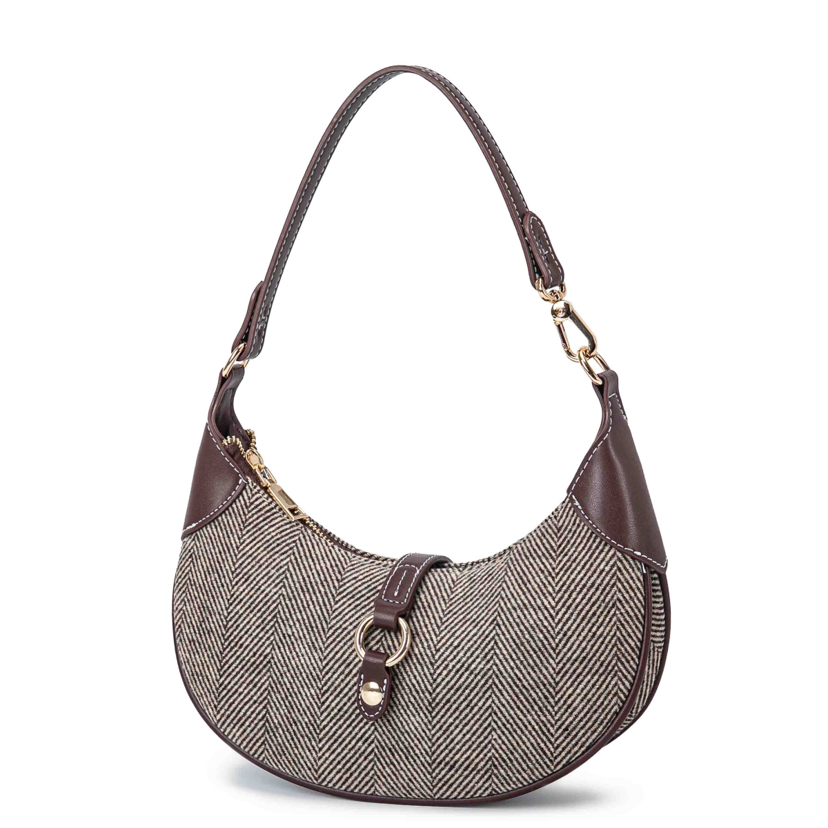 JMR-HBN-L565BR Mire Womens Shoulder Bag Vegan Leather Handbag