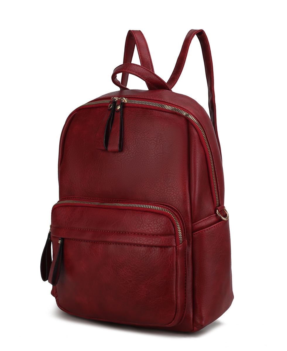 JMR-3543B-RD Yolane Womens Backpack Vegan Leather Daypack Bag