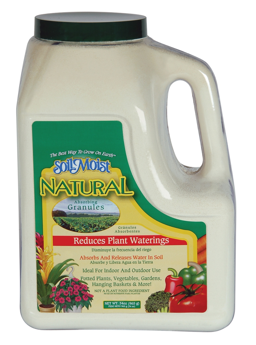 SMN34 34 oz Jug Soil Moist Natural Water Saving Hydrogel Granules Treats