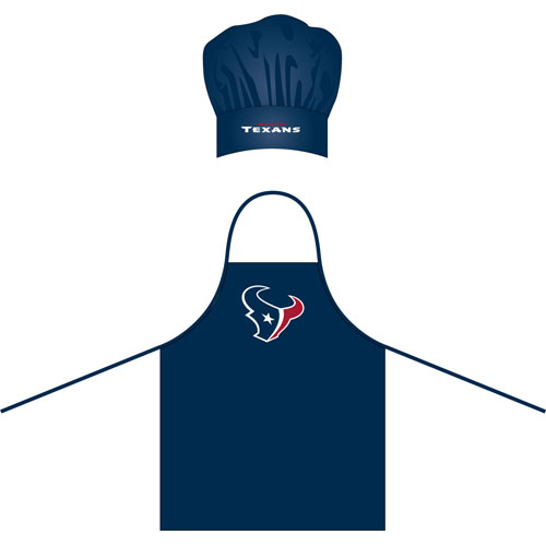 Picture of Pro Specialties Group PSG-Z180054-IFS Houston Texans NFL Barbeque Apron & Chefs Hat