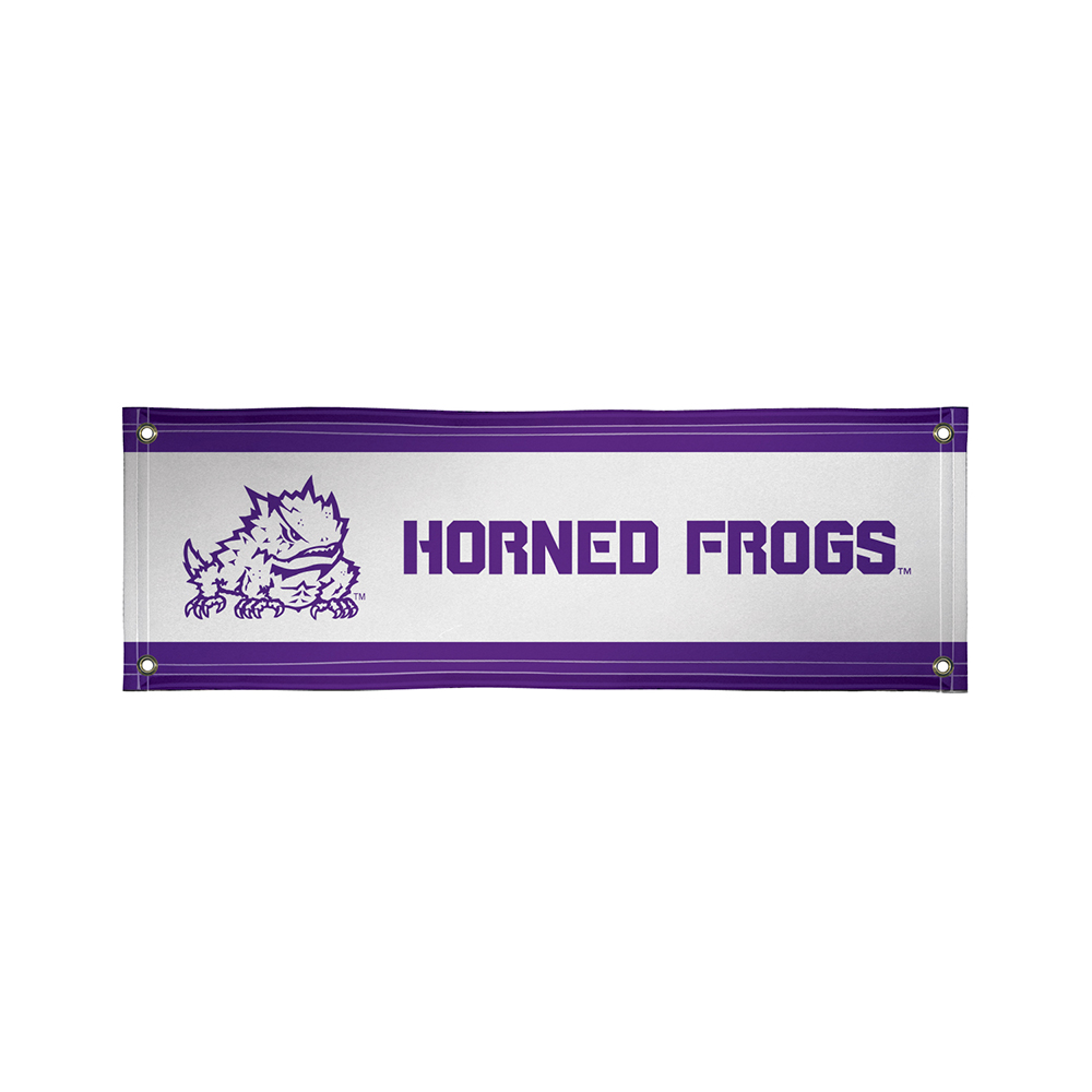 Picture of Victory VIC-810022TCU-001-IFS Texas Christian Horned Frogs NCAA Vinyl Banner&#44; 2 x 6 ft.