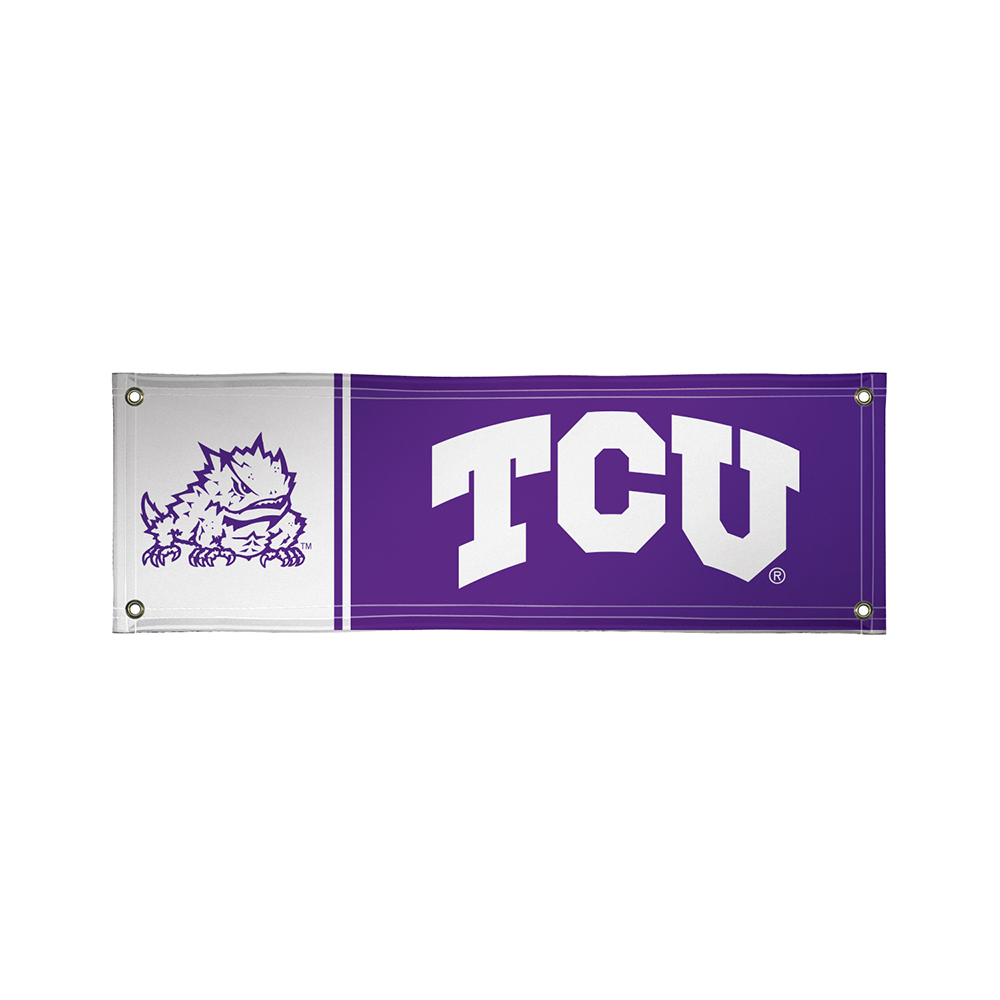 Picture of Victory VIC-810022TCU-003-IFS Texas Christian Horned Frogs NCAA Vinyl Banner&#44; 2 x 6 ft.