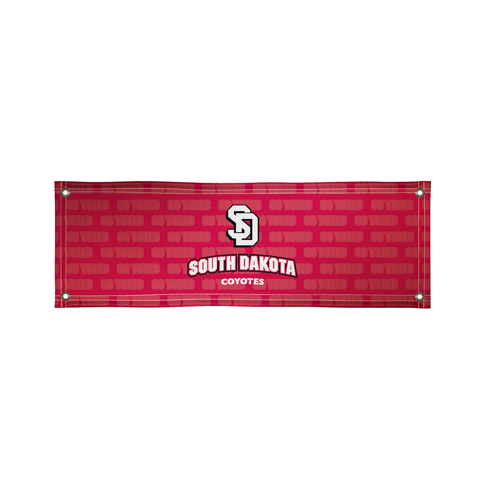 Picture of Victory VIC-810022USD-003-IFS South Dakota Coyotes NCAA Vinyl Banner&#44; 2 x 6 ft.