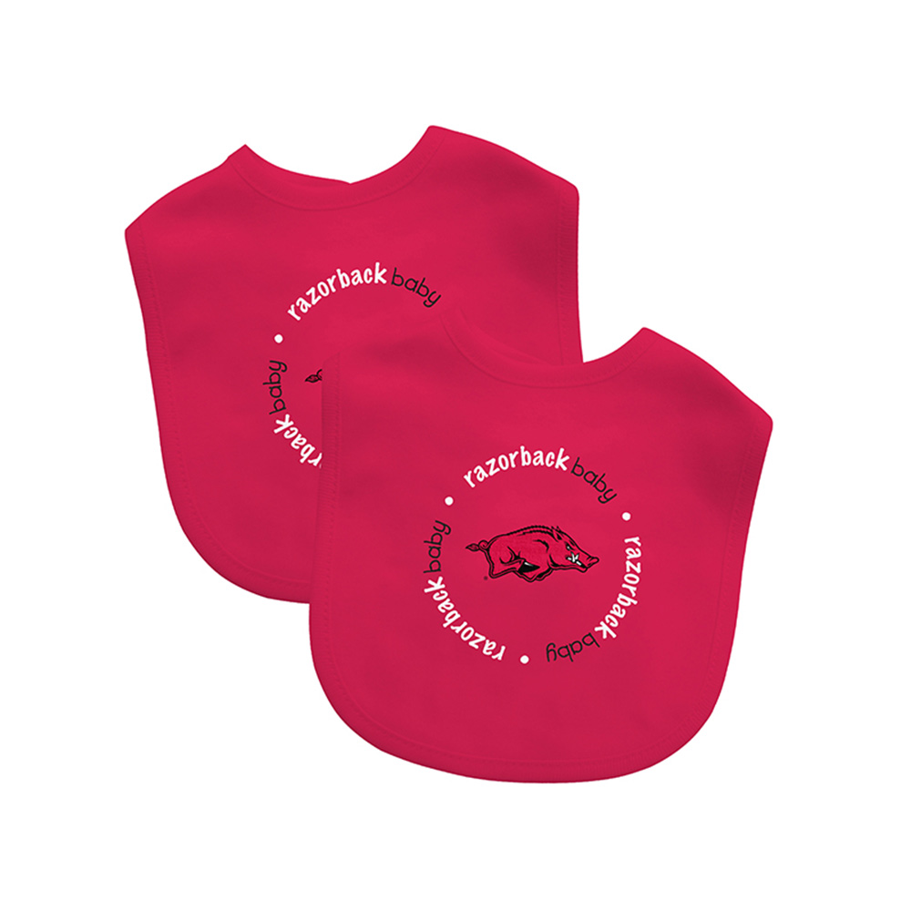 BFA-UAR62002-IFS Arkansas Razorbacks NCAA Infant Bibs, Pack of 2