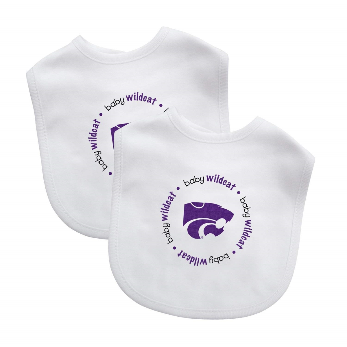 BFA-KSU62002-IFS Kansas State Wildcats NCAA Infant Bibs, Pack of 2