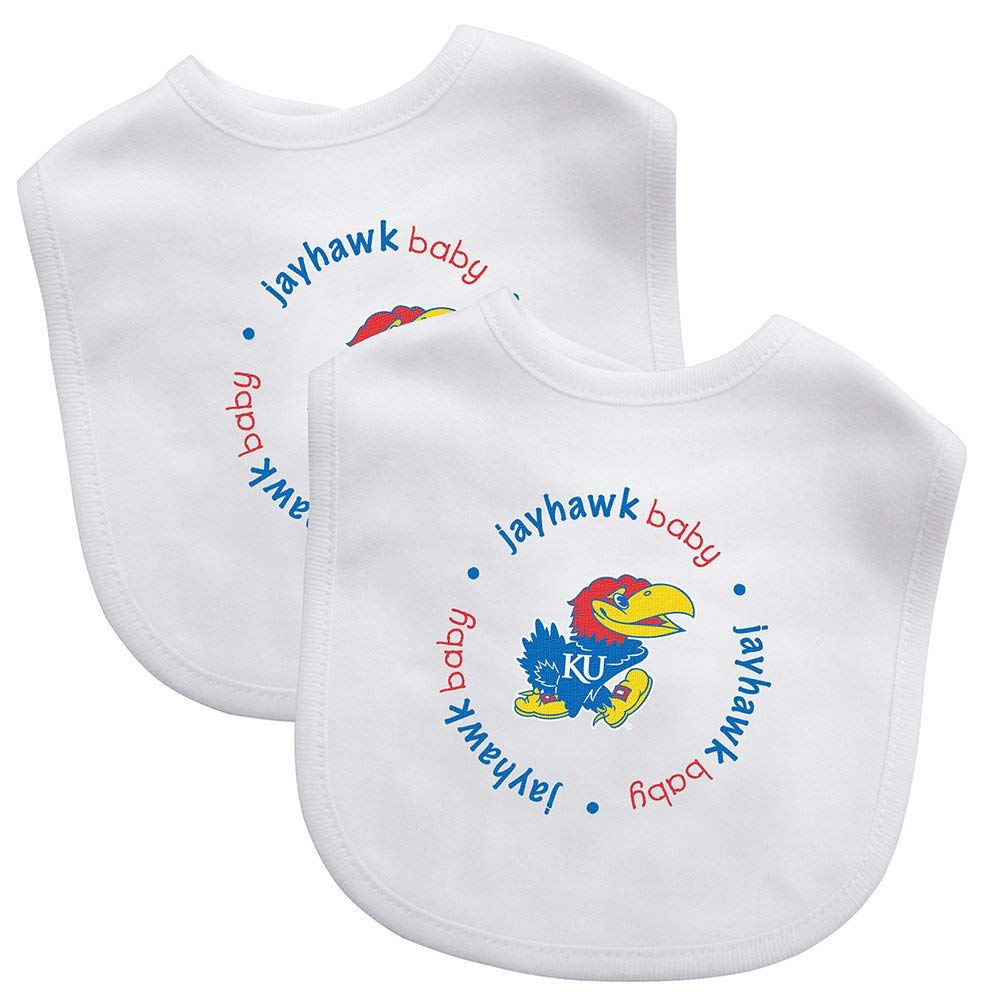 BFA-UKS62002-IFS Kansas Jayhawks NCAA Infant Bibs, Pack of 2